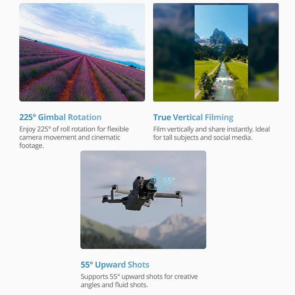 DJI Mini 5 Pro Fly More Combo Plus Drones With Camera Strobe Light & Charger & Cleaning Kit Mini Drones 4k Professional Omnidirectional Obstacle Sensing ActiveTrack