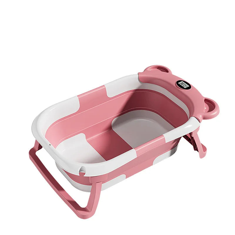 UBRAVOO Foldable Baby Bathtub Set With Temperature Display