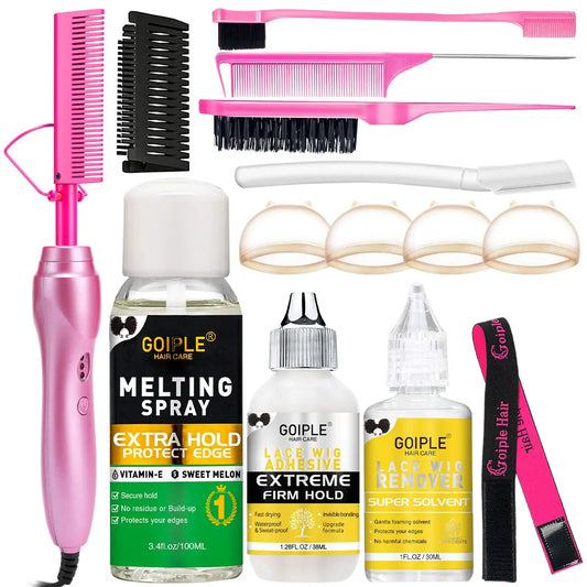 GOIPLE Two In One Electric Hot Comb Hair Straightener Brush
