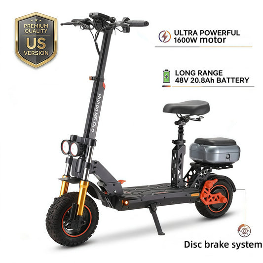 BIkydom Foldable Electric Scooter With Seat And Storage Box