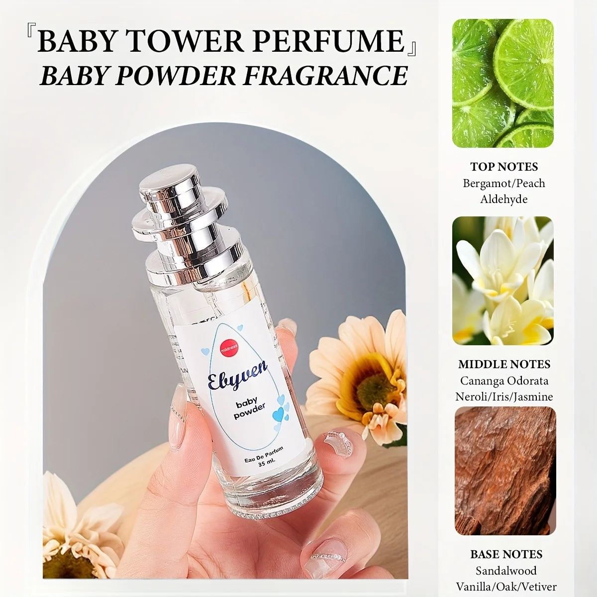 Gentle Baby Milk Fragrance Fresh Perfume Talcum Powder Fragrance Lasting Fruity Fragrance Milk Fragrance Baby Lavender Perfume 35ml