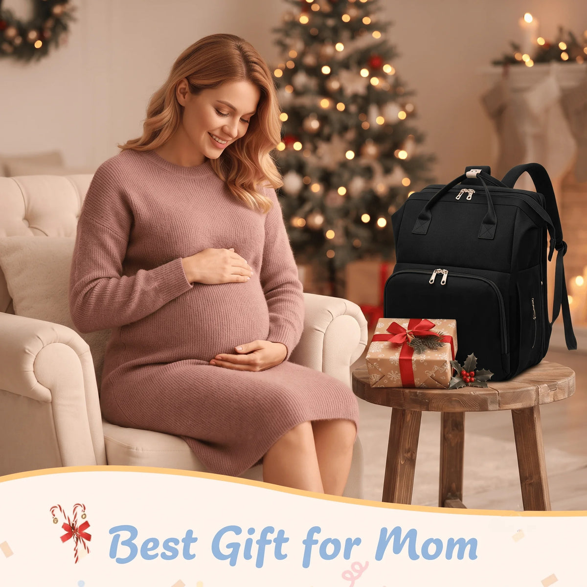 Multifunctional Travel Diaper Bag Backpack with Foldable Bassinet, Large Capacity Baby Nappy Bag with USB Charging Port and USB External Port