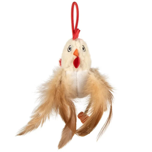Electronic Elastic Launcher Cat Toy With Catnip And Chicken Sounds