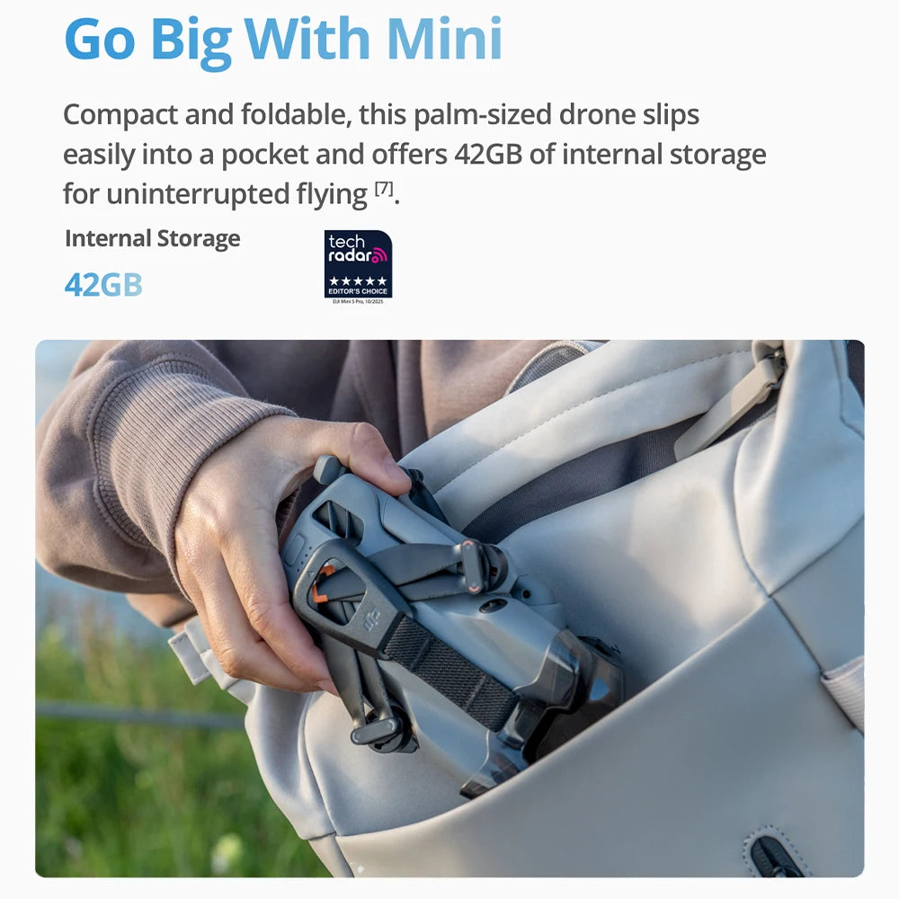 DJI Mini 5 Pro Fly More Combo Plus Drones With Camera Strobe Light & Charger & Cleaning Kit Mini Drones 4k Professional Omnidirectional Obstacle Sensing ActiveTrack