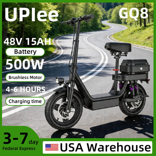 UPlee GQ8 Foldable Electric Bike With 500W Peak Motor