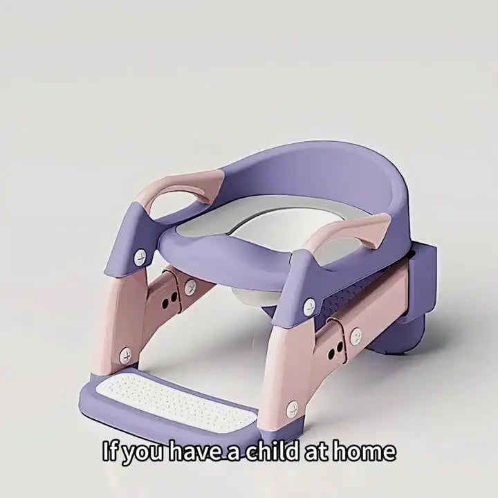A Versatile Potty Training Chair That Includes Steps, Is Foldable, And Has Adjustable Height, Soft Padding, And Safety Features