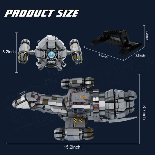 Firefly Class Spaceship Shuttle Building Blocks with Display Stand