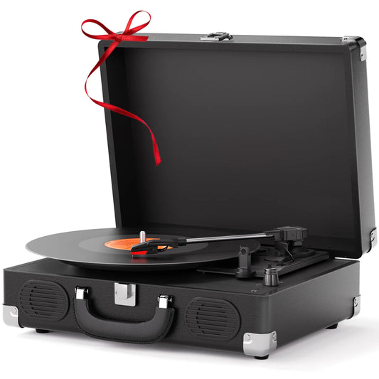 Maio S100 Belt-Driven Vintage Gramophone Device, Vinyl Record, Turntable, High-Fidelity Stereo, Built-In Speaker, 3-Speed