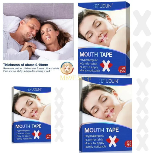 120PCS Adult Sleep Mouth Tape, Breathable Lip Sealing Strips for Night Use, Gentle Adhesive Mouth Sticker for Nasal Breathing Habit, SMZH09