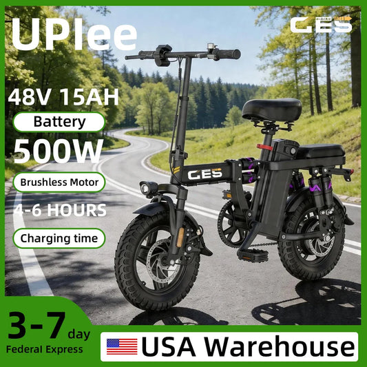 UPlee GE5 Folding Electric Bike With 500W Peak Motor