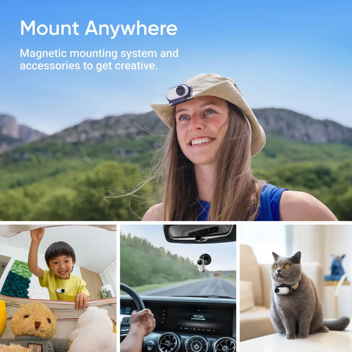 Insta360 GO 3S Tiny 4K Action Camera for Vlogging Arctic White Refurbished Digital Camera For Go Pro Vlogging Cameras with 128GB Built-In Waterproof 10M FlowState Stabilization 360° Camera Fast Shipping From US