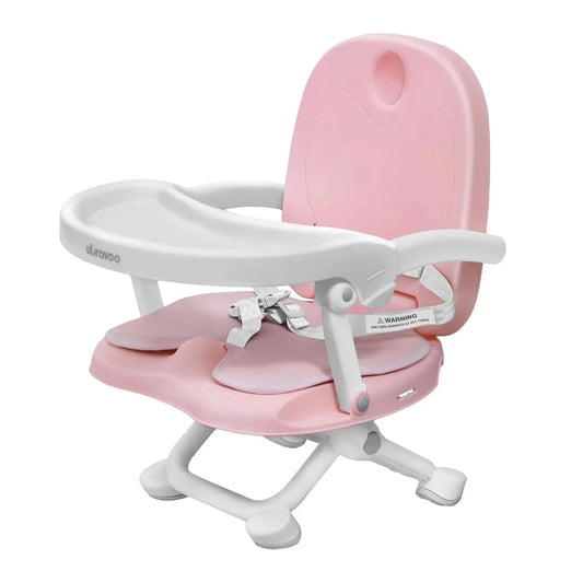 3-in-1 Portable Toddler Booster Seat Baby Dining Table Seat with Removable Tray And Cushion 4 Adjustable Heights