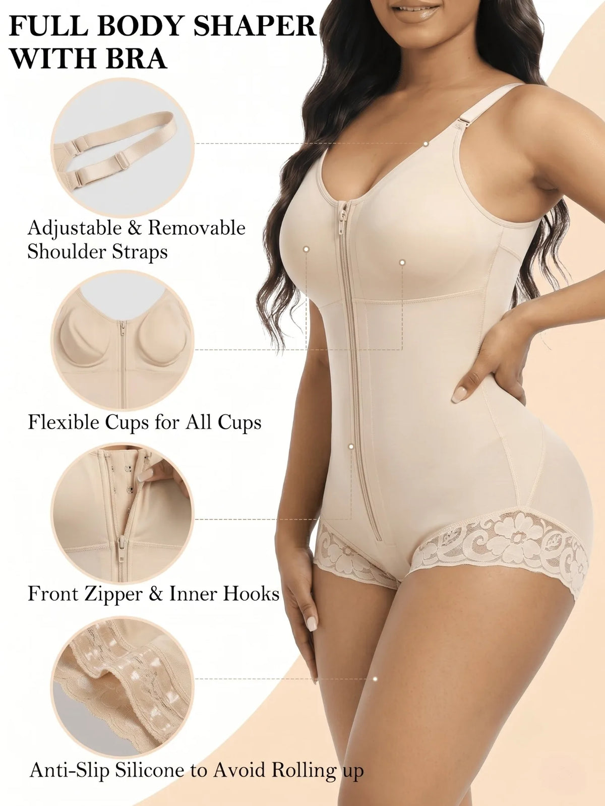 Postpartum Fajas Colombianas Tummy Control Shapewear for Women Body Shaper Compression Garment