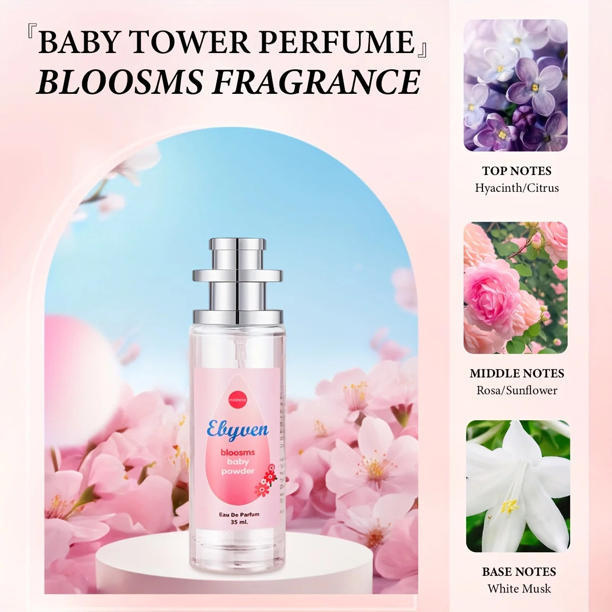 Gentle Baby Milk Fragrance Fresh Perfume Talcum Powder Fragrance Lasting Fruity Fragrance Milk Fragrance Baby Lavender Perfume 35ml